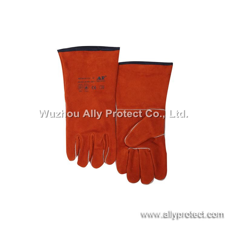 AP-2102 Orang Leather Welding Gloves