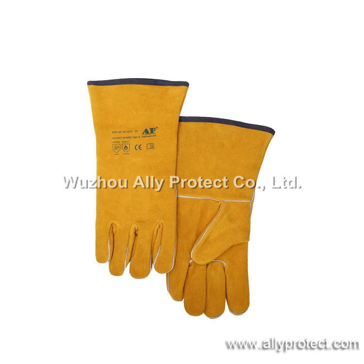AP-1210 Golden Leather Welding Gloves